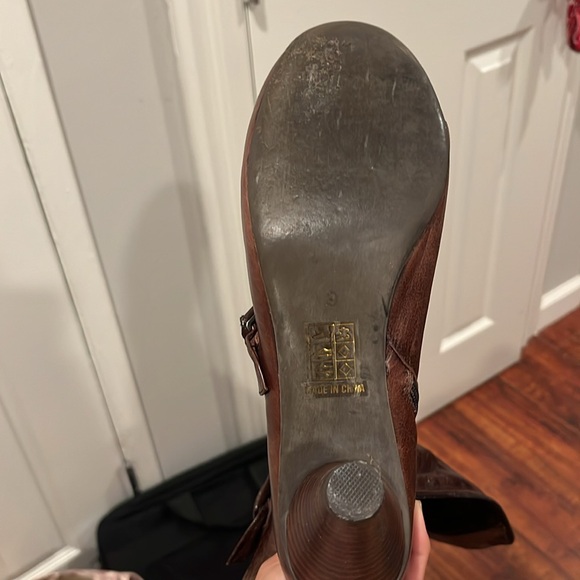 Genuine leather bowed boots with faux fur lining 👢 - Picture 3 of 5